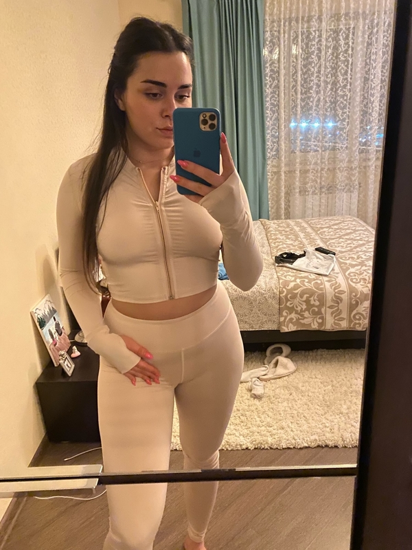 Loose Fit Sportanzug für Frauen mit langem Ärmel Fitness-Set für Fitness-Training Midi Länge Sport Outfit